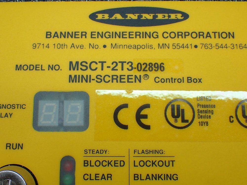 Banner Mini-screen Control Box. - Msct-2t3-02896