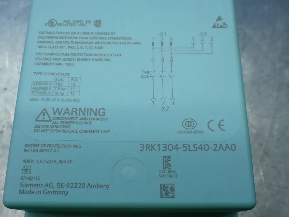Siemens Load Feeder / Starter - 3rk1304-5ls40-2aa0