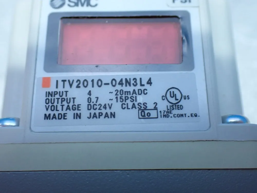Smc Electro-pneumatic Pressure Regulator - Itv2010-04n3l4