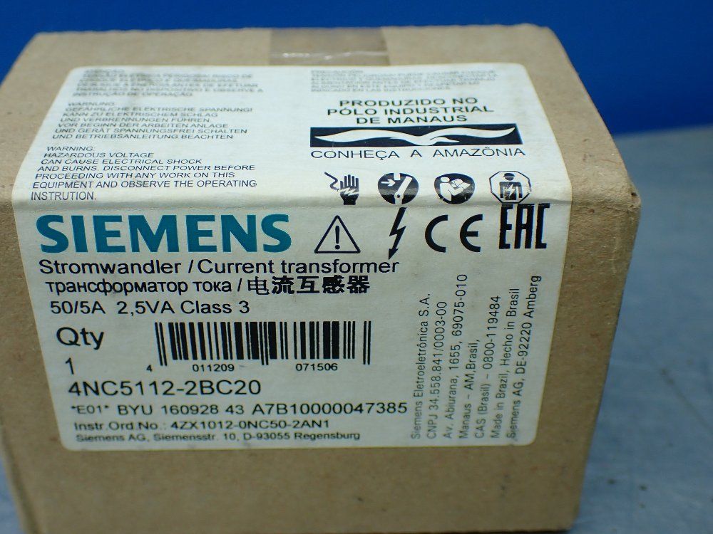 Siemens Current Transformer - 4nc5112-2bc20