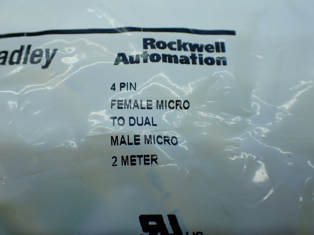Allen-bradley 2 Meter 9 V / Y Cables. 4 Pin Female Micro To Male Micro - 879d-f4hjt1m-2