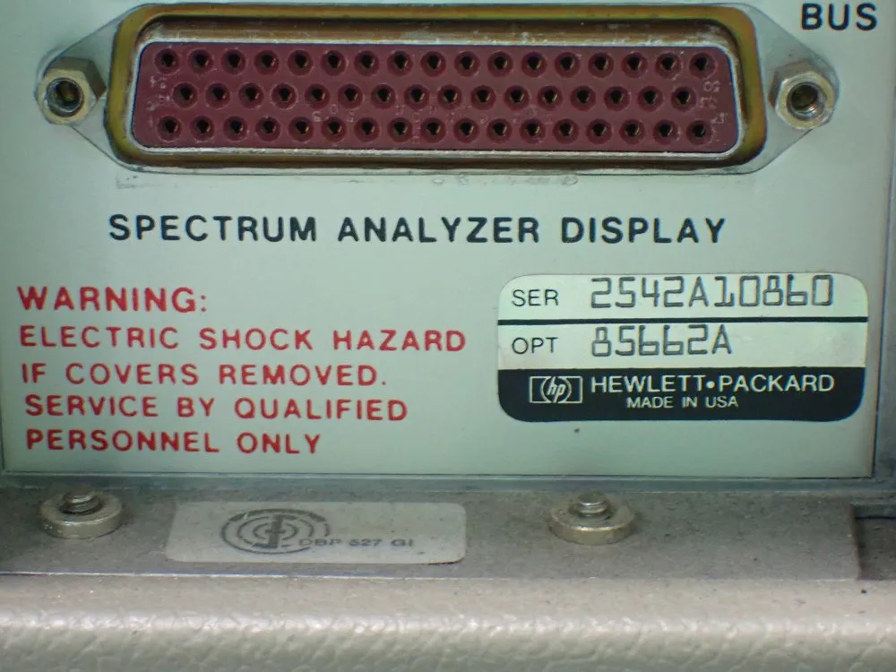 Hewlett Packard Spectrum Analyzer Display - 85662a