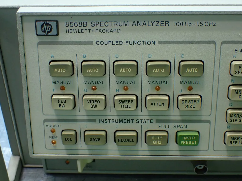Hewlett Packard Spectrum Analyzer, 100mhz-1.5ghz - 8568b
