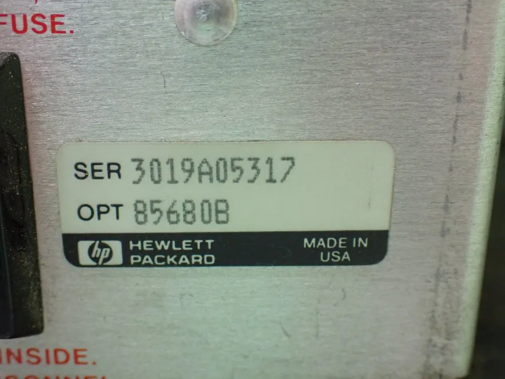 Hewlett Packard Spectrum Analyzer, 100mhz-1.5ghz - 8568b
