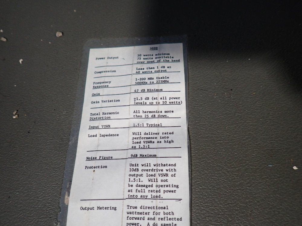 Ailtech 5020 Broadband Power Aplifier - 5020