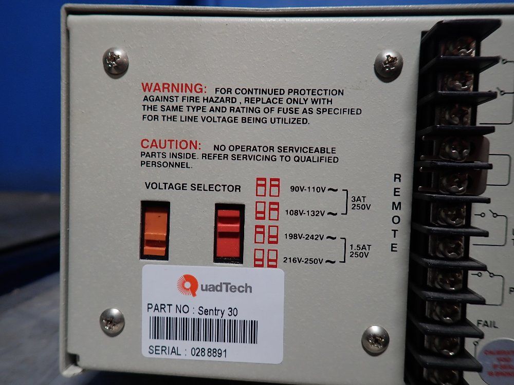 Quad Tech Ac/dc/ir Hipot Tester - Sentry 30