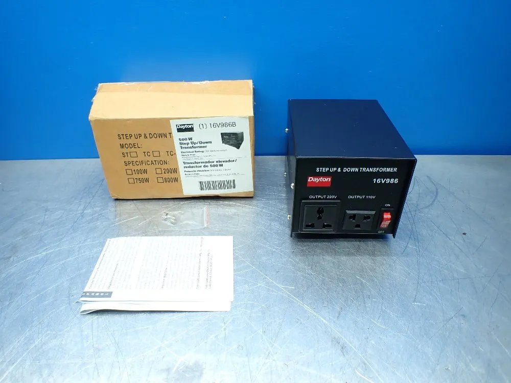Dayton 500w Step Up/down Transformer - 16v986b