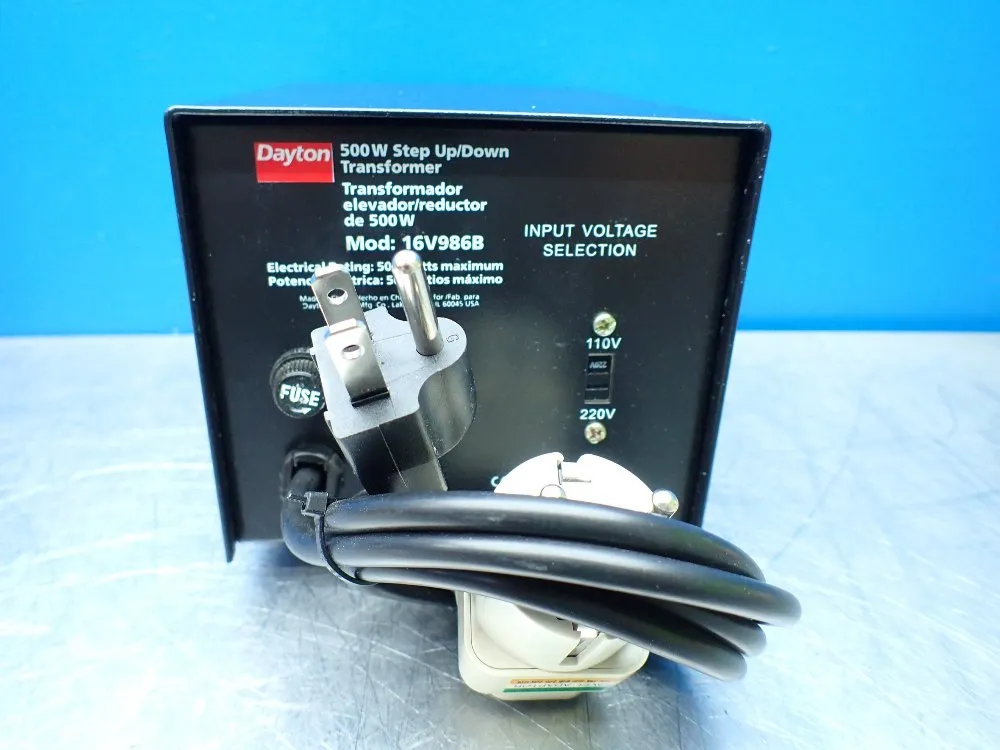 Dayton 500w Step Up/down Transformer - 16v986b