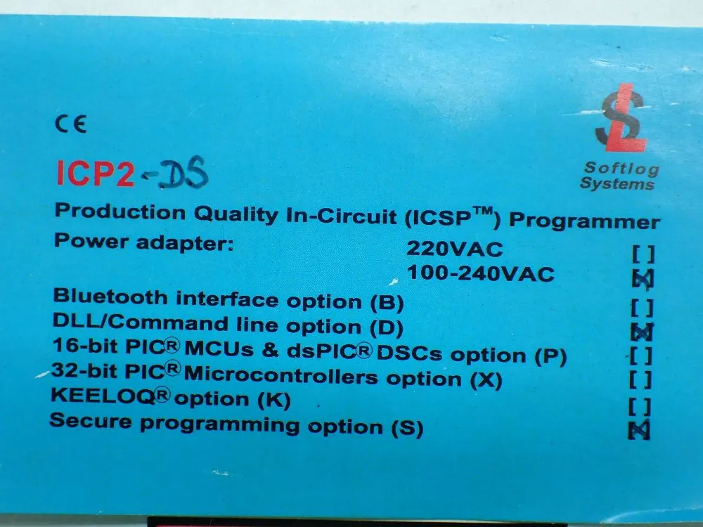 Softlog Systems Production Quality In-circuit Programmer - Icp2-ds