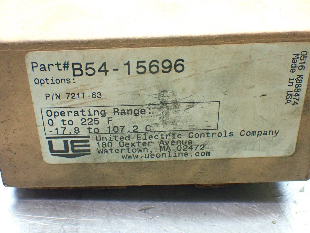 United Electric 0-255f Temperature Control - B54-15696