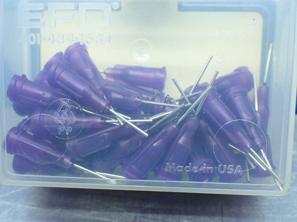 Nordson 21ga 0.020x.5 Purple 50 Precision Fluid Dispensing Tips - 7018233
