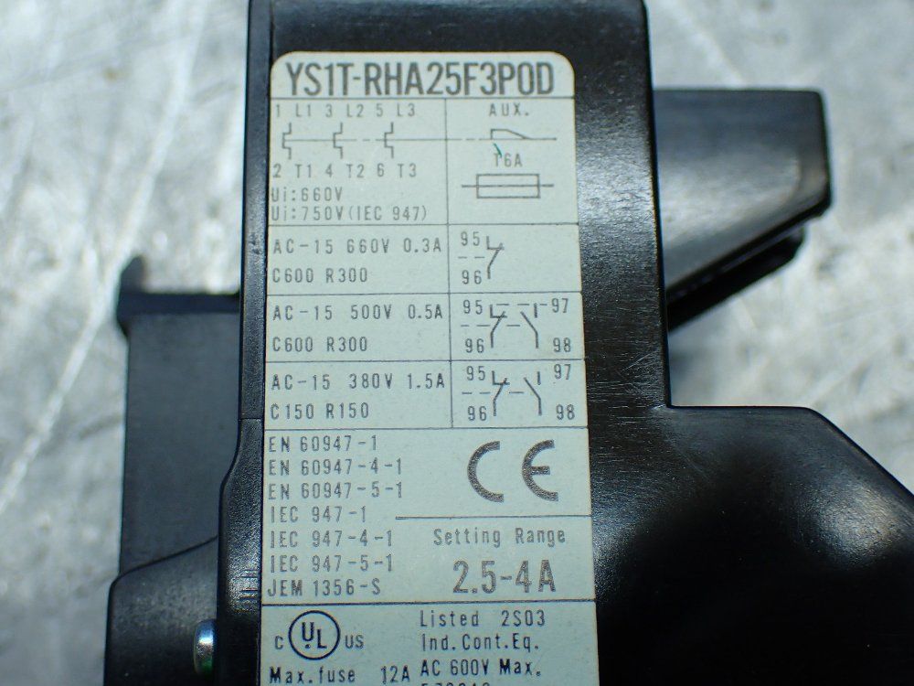 Idec Thermal Overload Relay - Ys1t-rha25f3pod