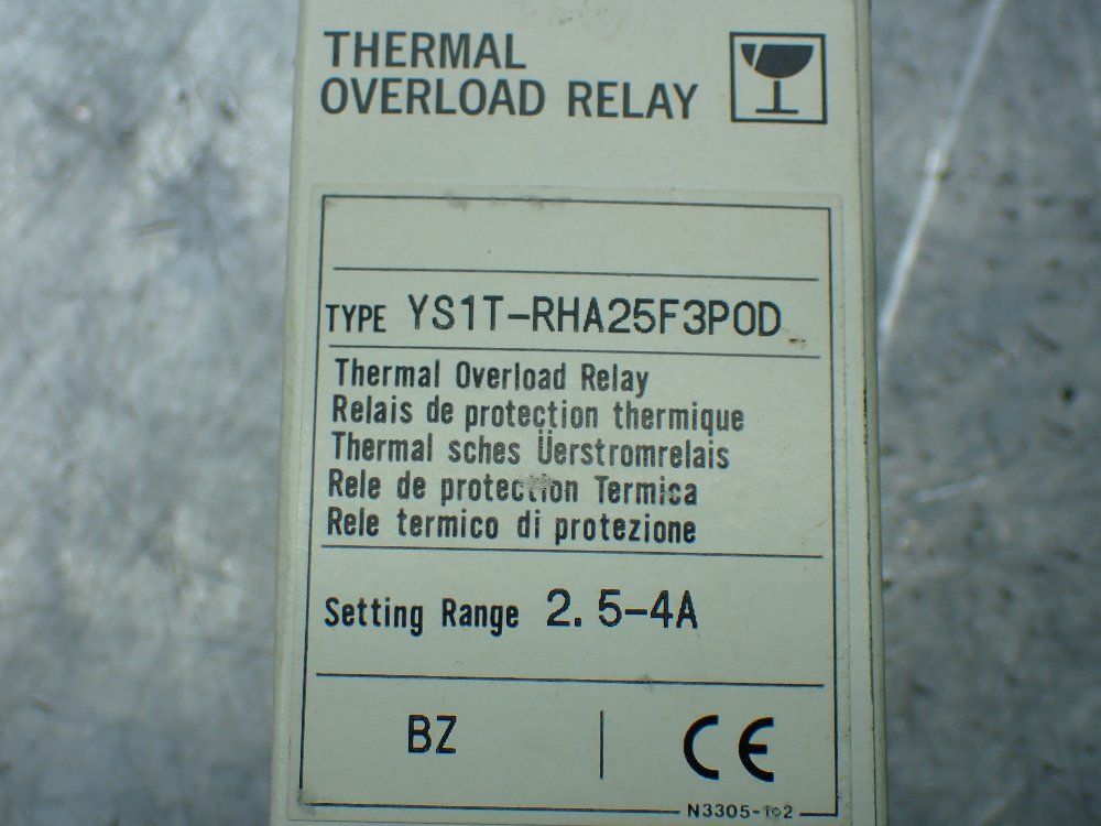 Idec Thermal Overload Relay - Ys1t-rha25f3pod