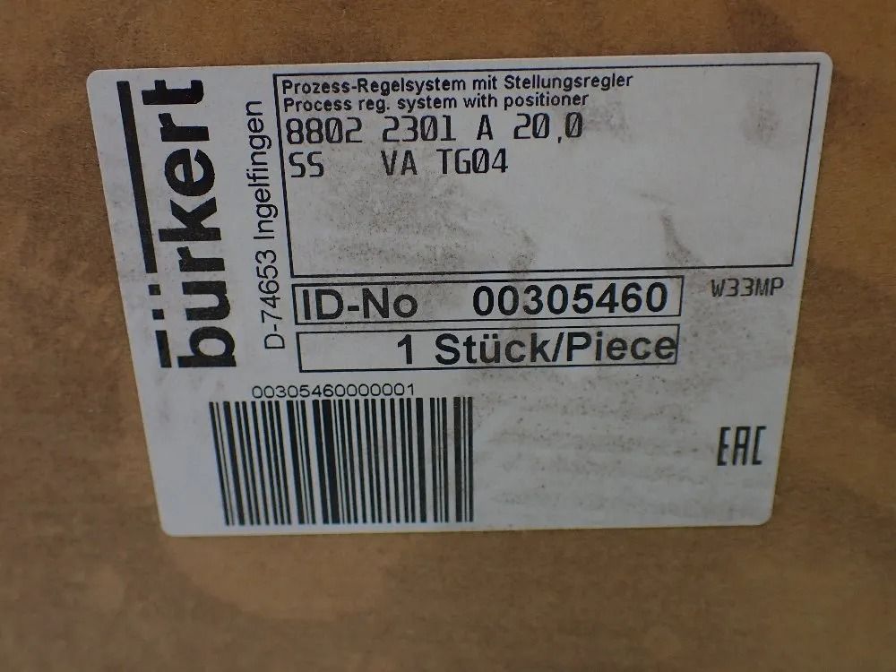 Burkert Process And Control Valve  Positioner
