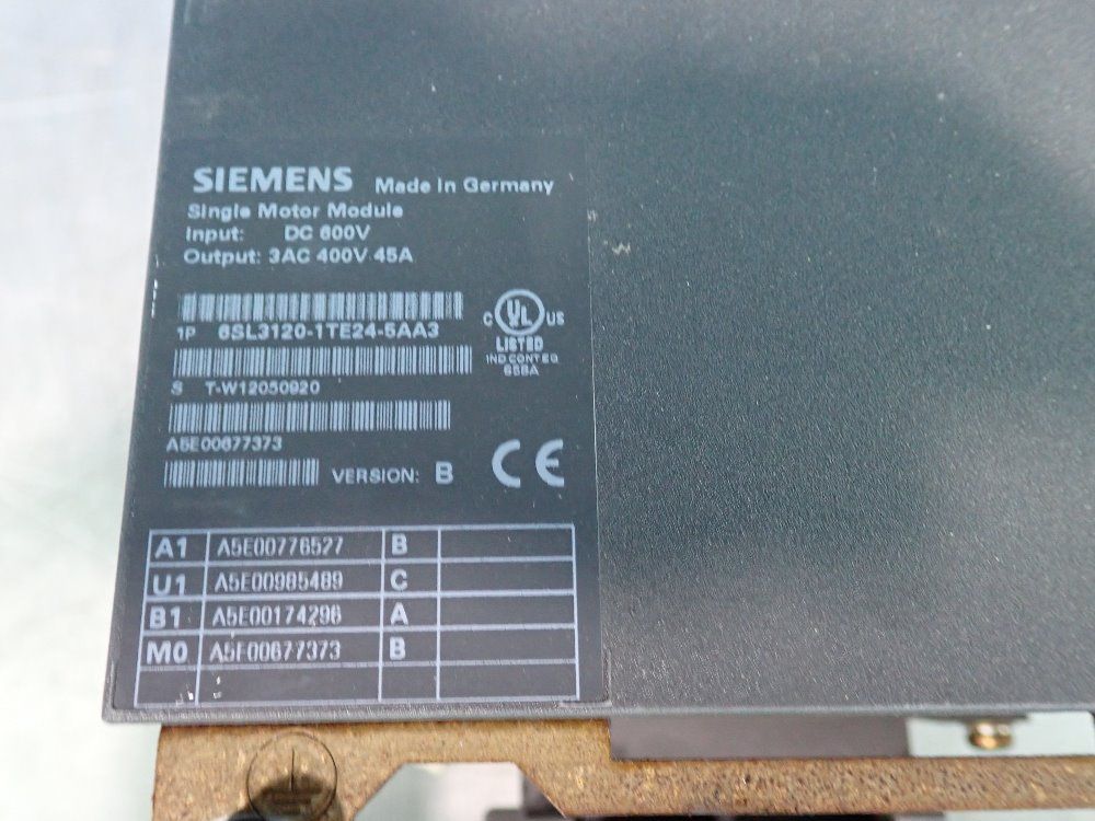 Siemens Single Motor Module - 6sl3120-1te24-5aa3