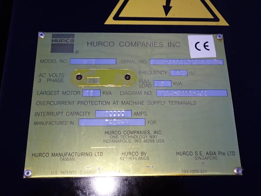 Hurco 18" X 36" Cnc Vmc - Vm2