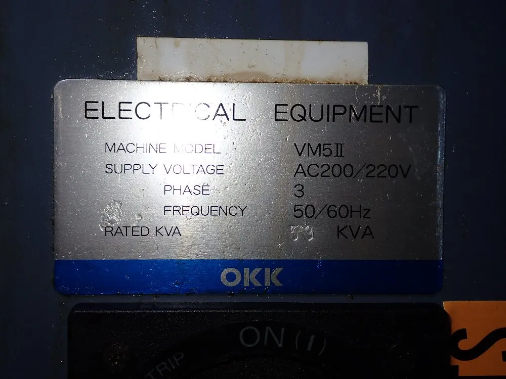 Okk 20" X 41 1/2" Cnc Vmc - Vm5-2