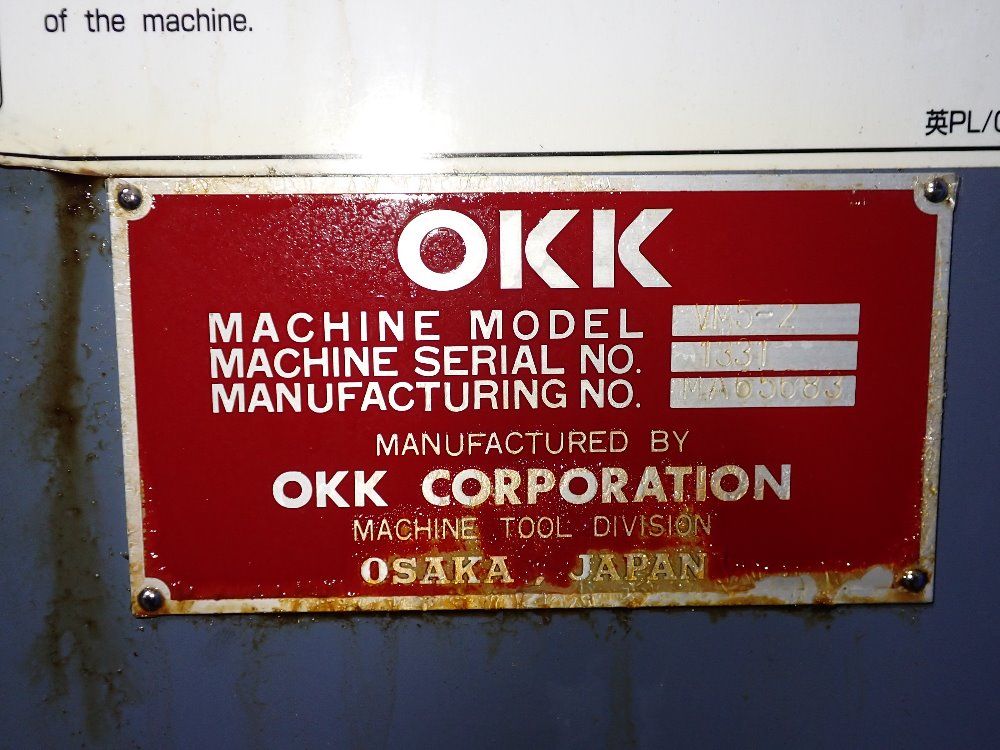 Okk 20" X 41 1/2" Cnc Vmc - Vm5-2