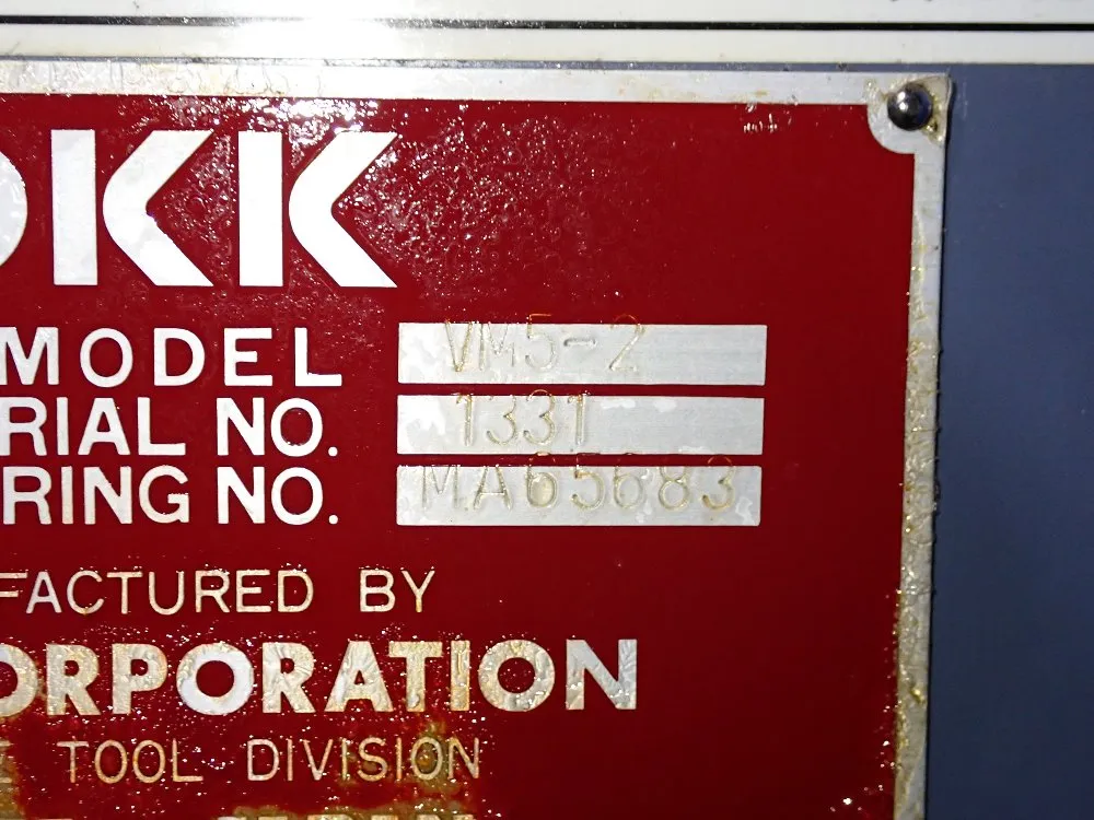 Okk 20" X 41 1/2" Cnc Vmc - Vm5-2