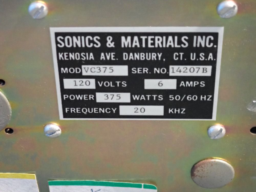 Sonic And Materials 375 Watts Vibra-cell Ultrasonic Generator - Vc-375