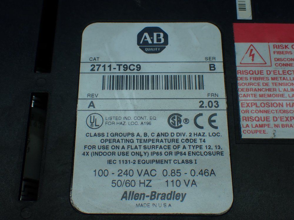 Allen-bradley Panelview 900, Operator Panel - 2711-t9c9