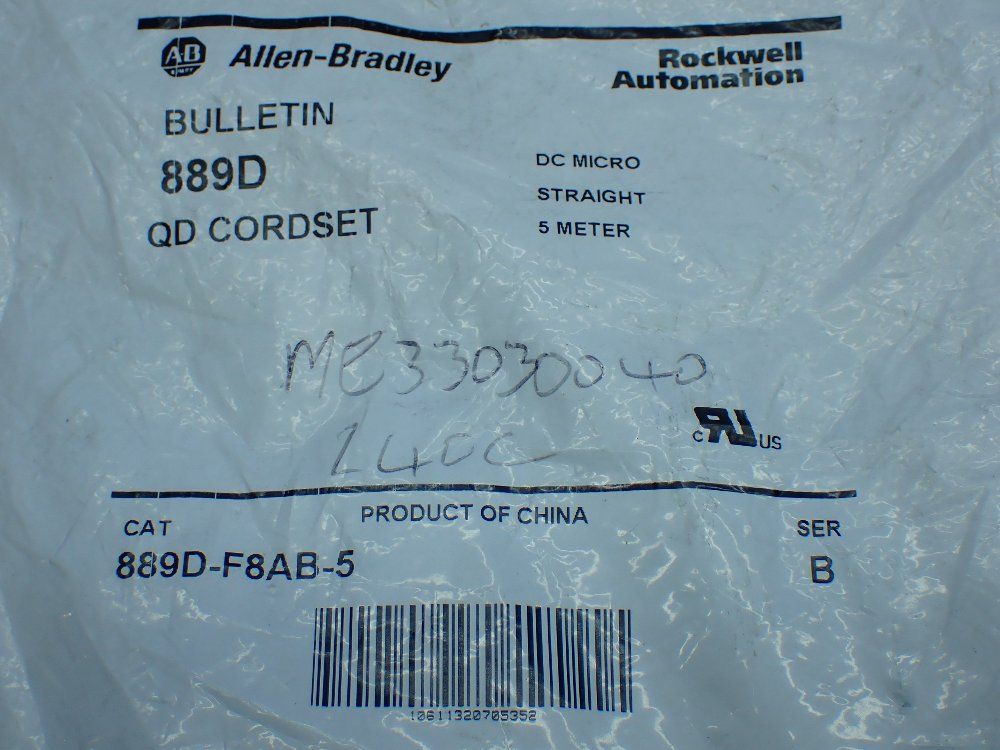 Allen-bradley Qd Cordset. Dc Micro, Straight, 5-meter. - 889d-f8ab-5