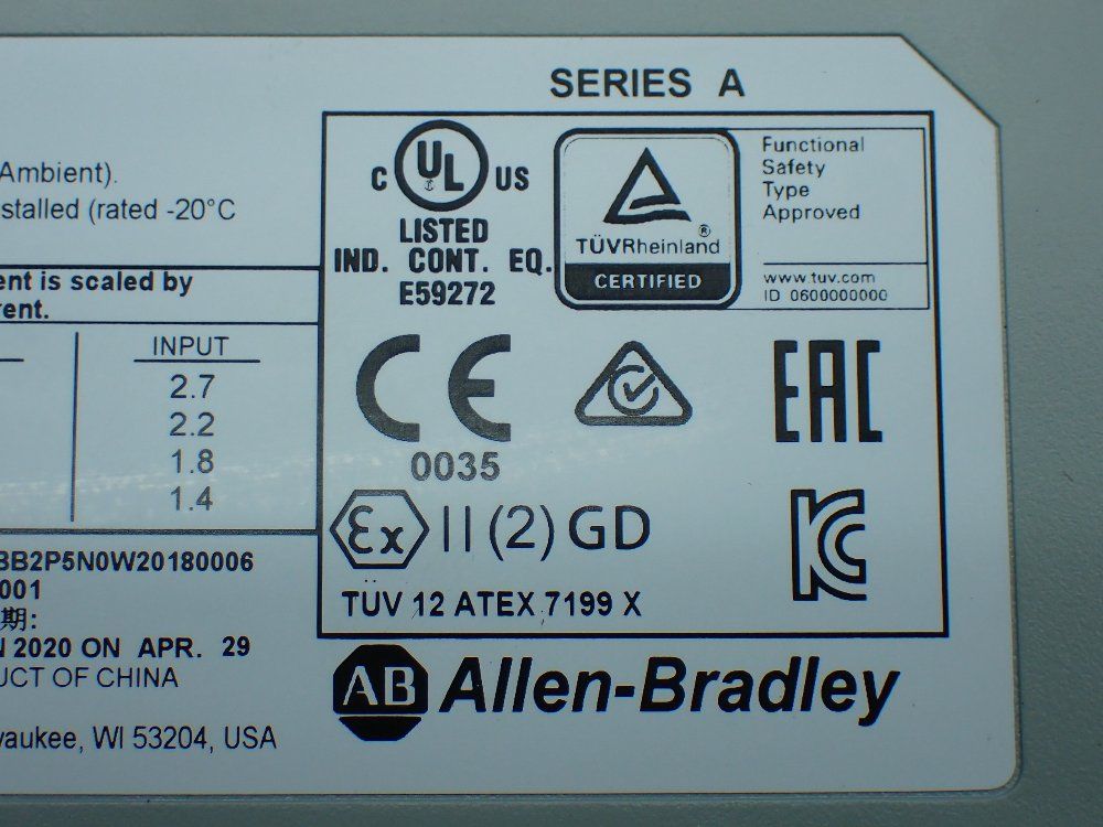 Allen-bradley 0.5hp Powerflex 525 Ac Servo Drive. - 25b-b2p5n104