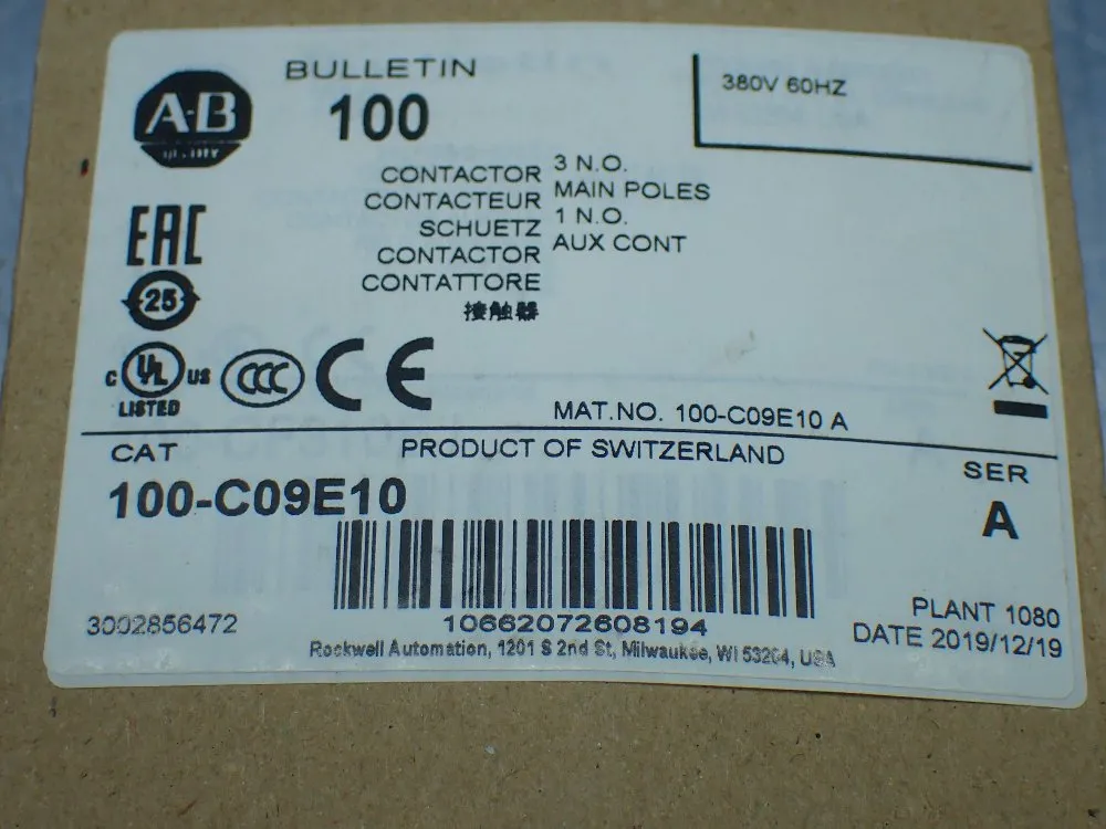 Allen-bradley Contactor - 100-c09e10