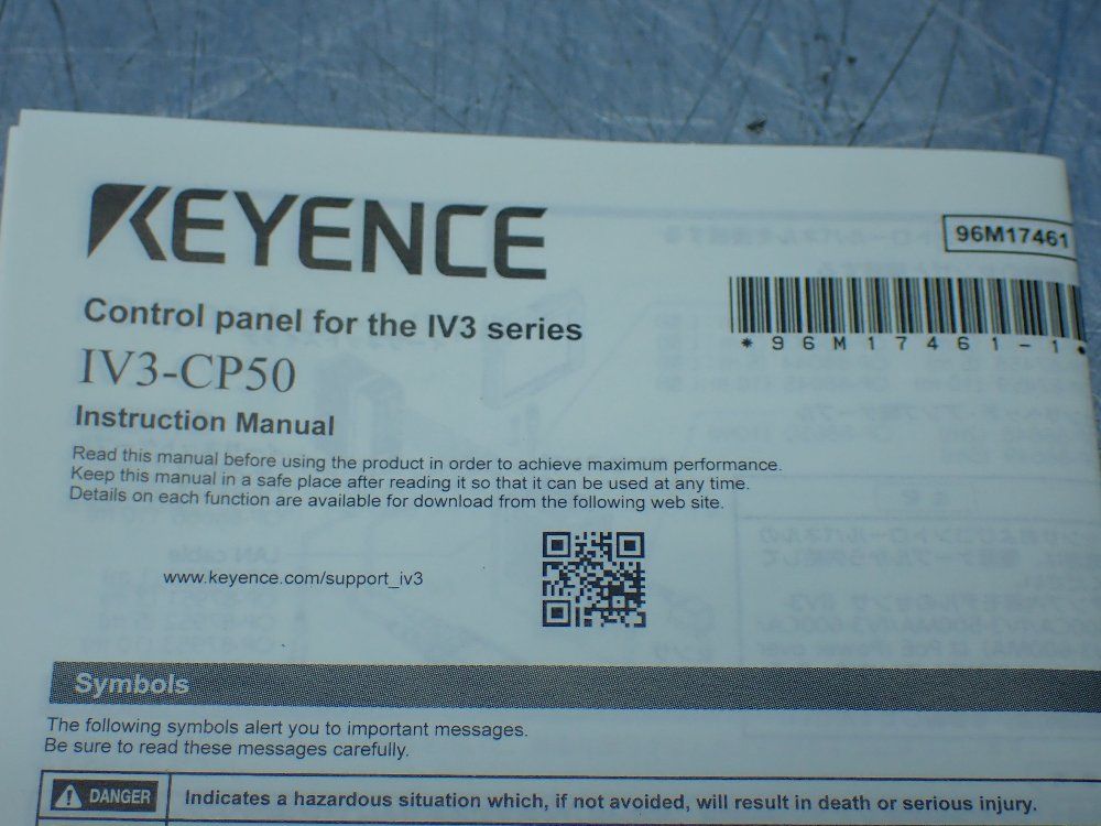 Keyence Tft Color Lcd Control Panel Unit. - Iv3-cp50