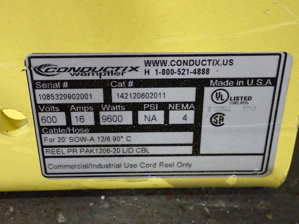 Conductix 20' Cable Reel - 142120602011