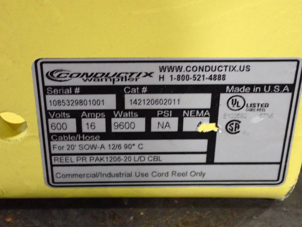 Conductix 20' Cable Reel - 142120602011