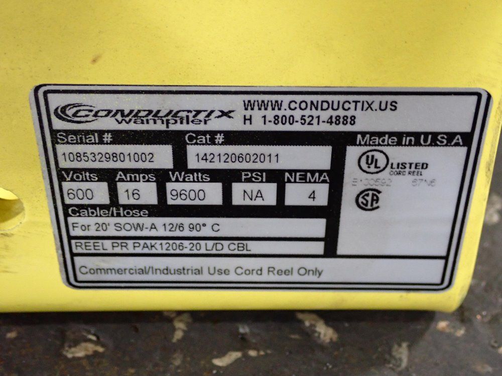 Conductix 20' Cable Reel - 142120602011