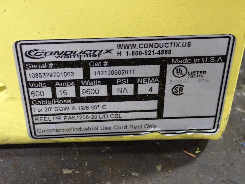 Conductix 20' Cable Reel - 142120602011