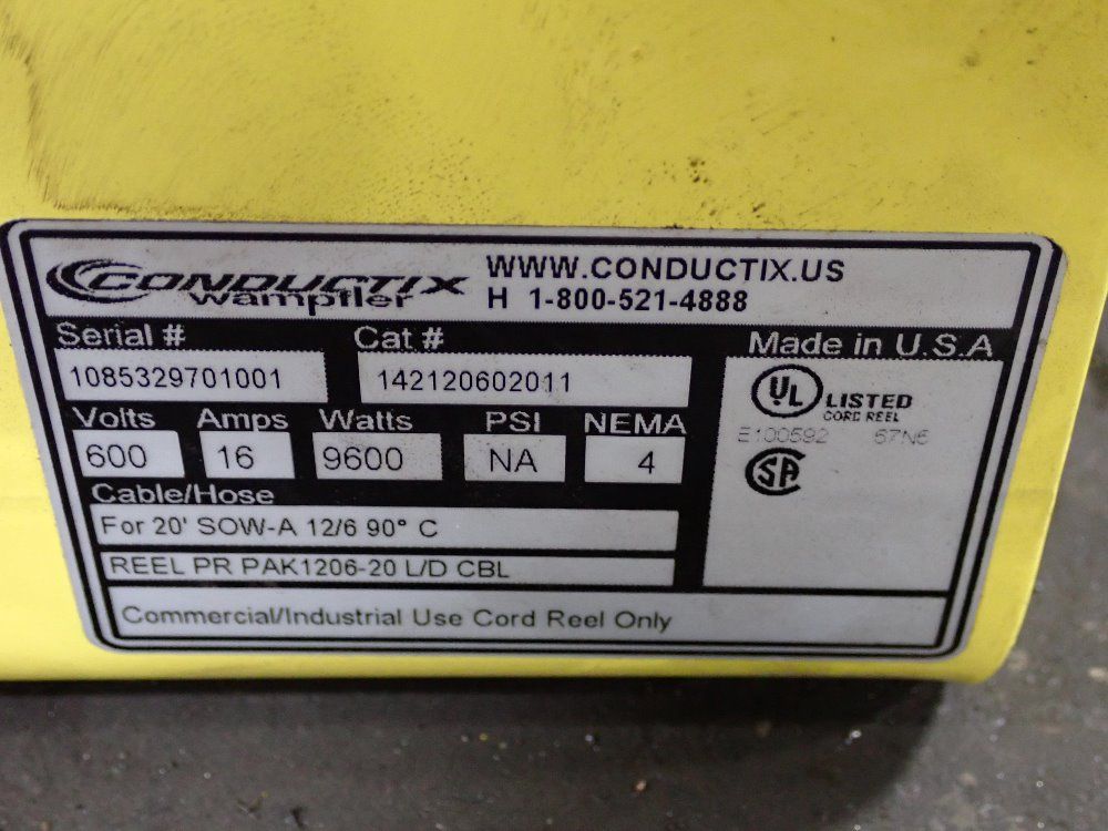 Conductix 20' Cable Reel - 142120602011