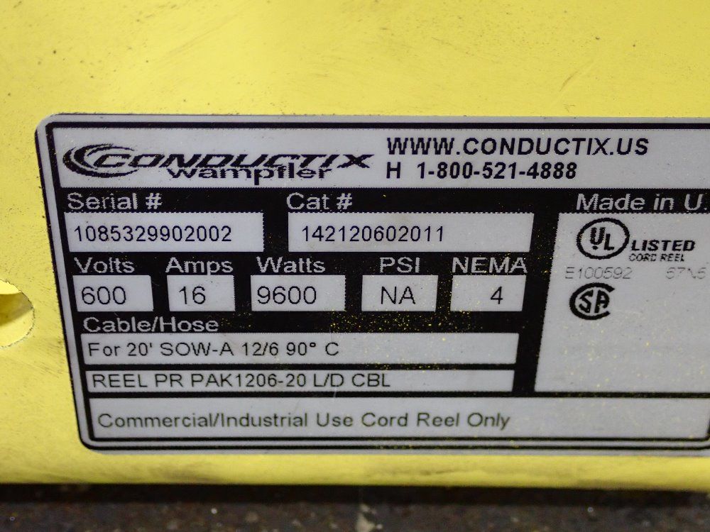 Conductix 20' Cable Reel - 142120602011