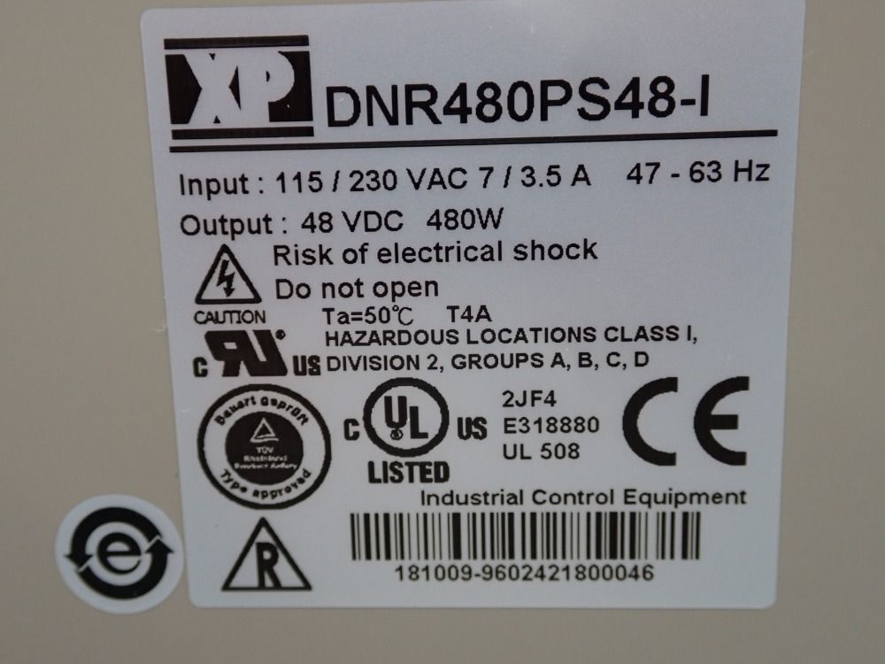 Xp Power Supply, Dnr480 Series - Dnr480ps48-i