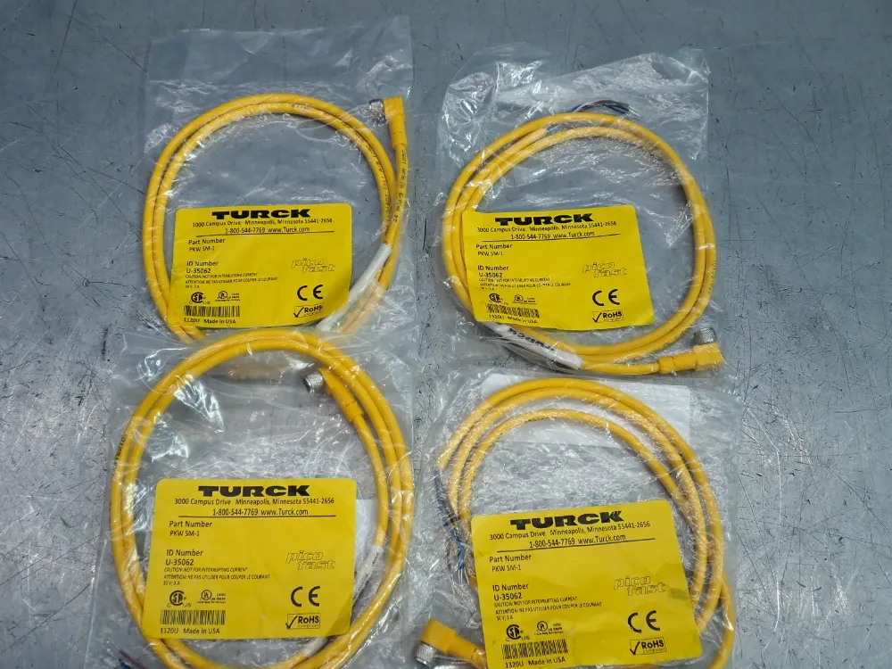 Turck Cable, Sensor Actuator And Sensor, 4 Pcs - Pkw 5m-1