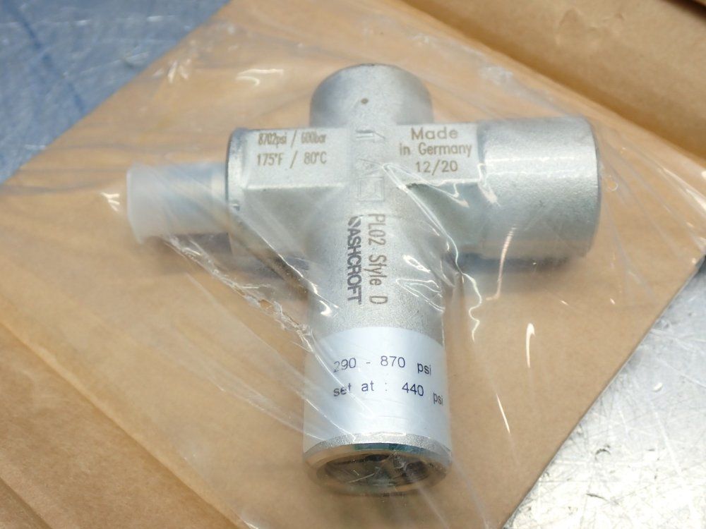 Ashcroft 750-3600psi Pressure Limiting Valve Unit Style-e - 02pl02dst25
