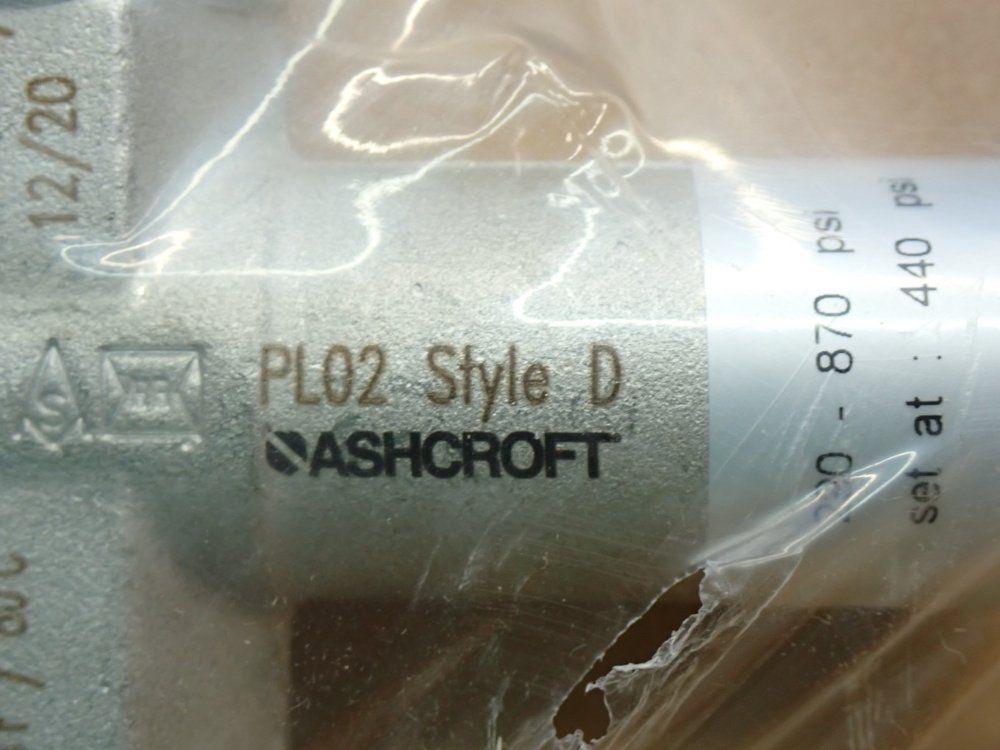 Ashcroft 750-3600psi Pressure Limiting Valve Unit Style-e - 02pl02dst25