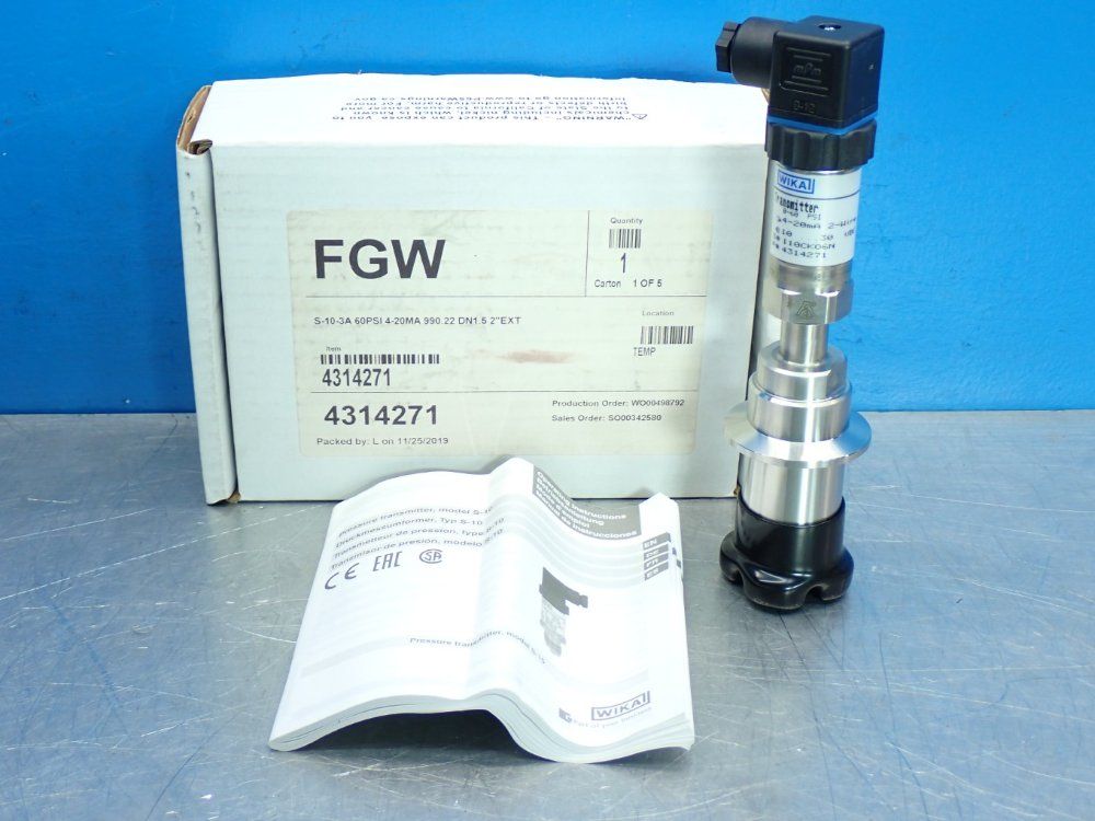 Wika Pressure Transmitter Unit - 4314271
