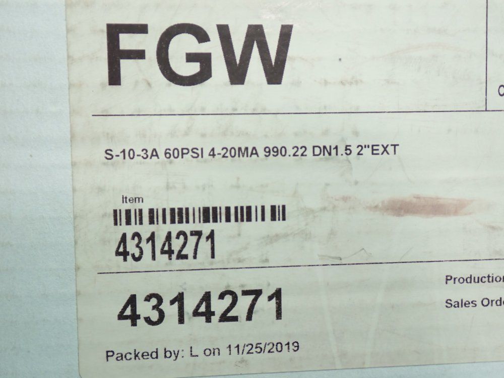 Wika Pressure Transmitter Unit - 4314271