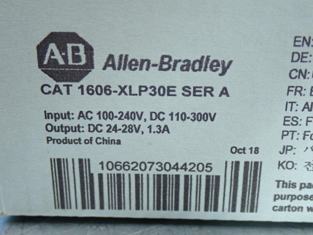 Allen Bradley Power Supply Module - 1606-xlp30e