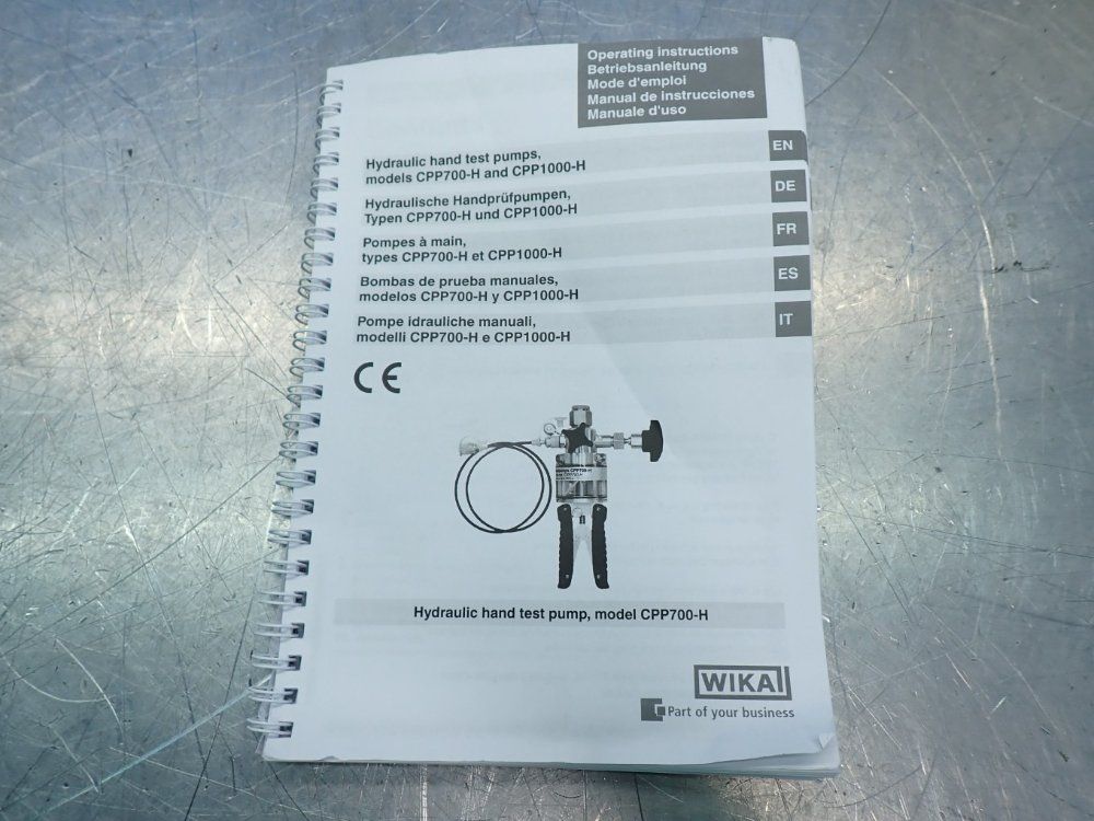 Wika 1000bar 14,500psi Max Hydraulic Hand Pump - Cpp1000-h-p-zzz-z-zz