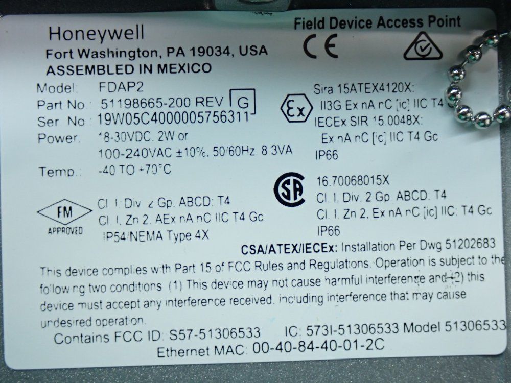Honeywell Field Device Access Point - 51198665-200