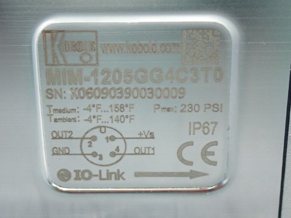 Kobold Electromagnetic Flowmeter - Mim-1205gg4c3t0