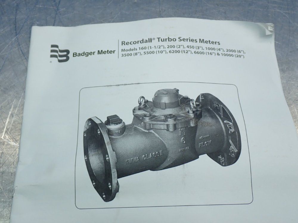 Badger Meter 1250gpm Recordall Turbo-series Wastewater Monitoring Station Meter - Rt-0150brnpnsx-td-xxxx