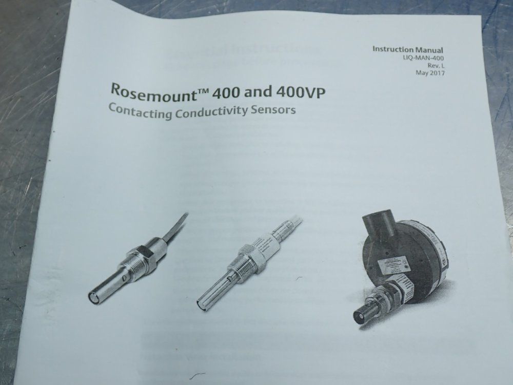 Rosemount Endurance 400/400vp Conductivity Sensor - 400-12-12