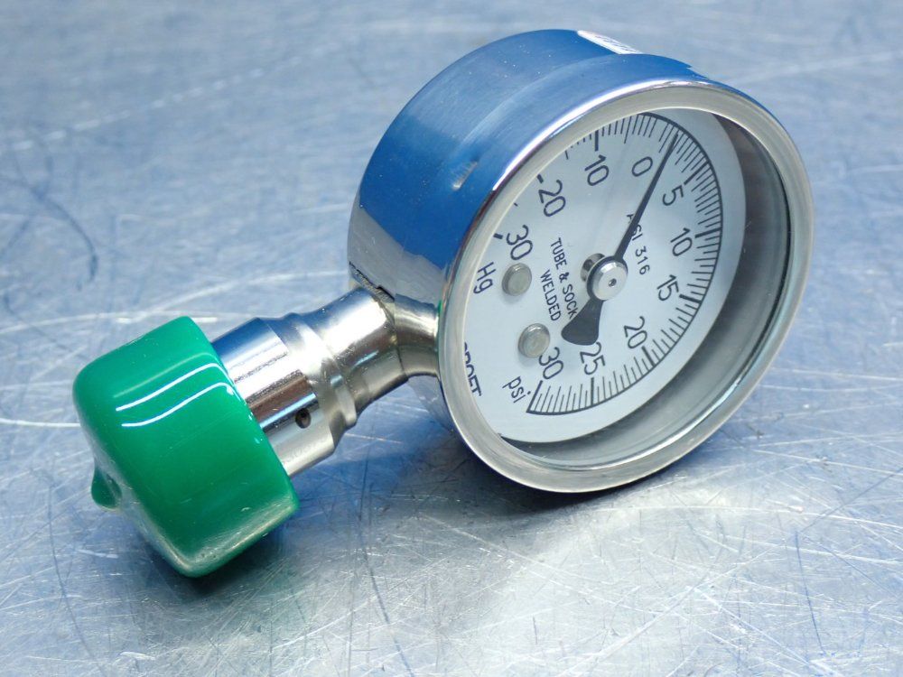 Ashcroft 0-30 Psi Sanitary Pressure Gauge - 201032s75l30imv&30#