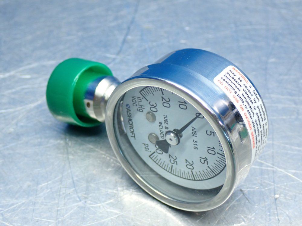 Ashcroft 0-30 Psi Sanitary Pressure Gauge - 201032s75l30imv&30#