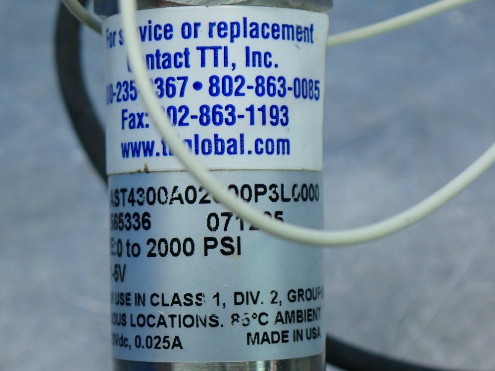 American Sensor Technologies 0-2000psi Pressure Transducer - Ast4300a02000p3l0000